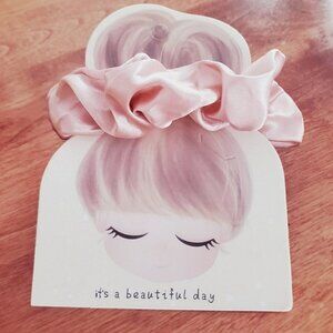 New Satin Blush Pink Scrunchie Regular Size